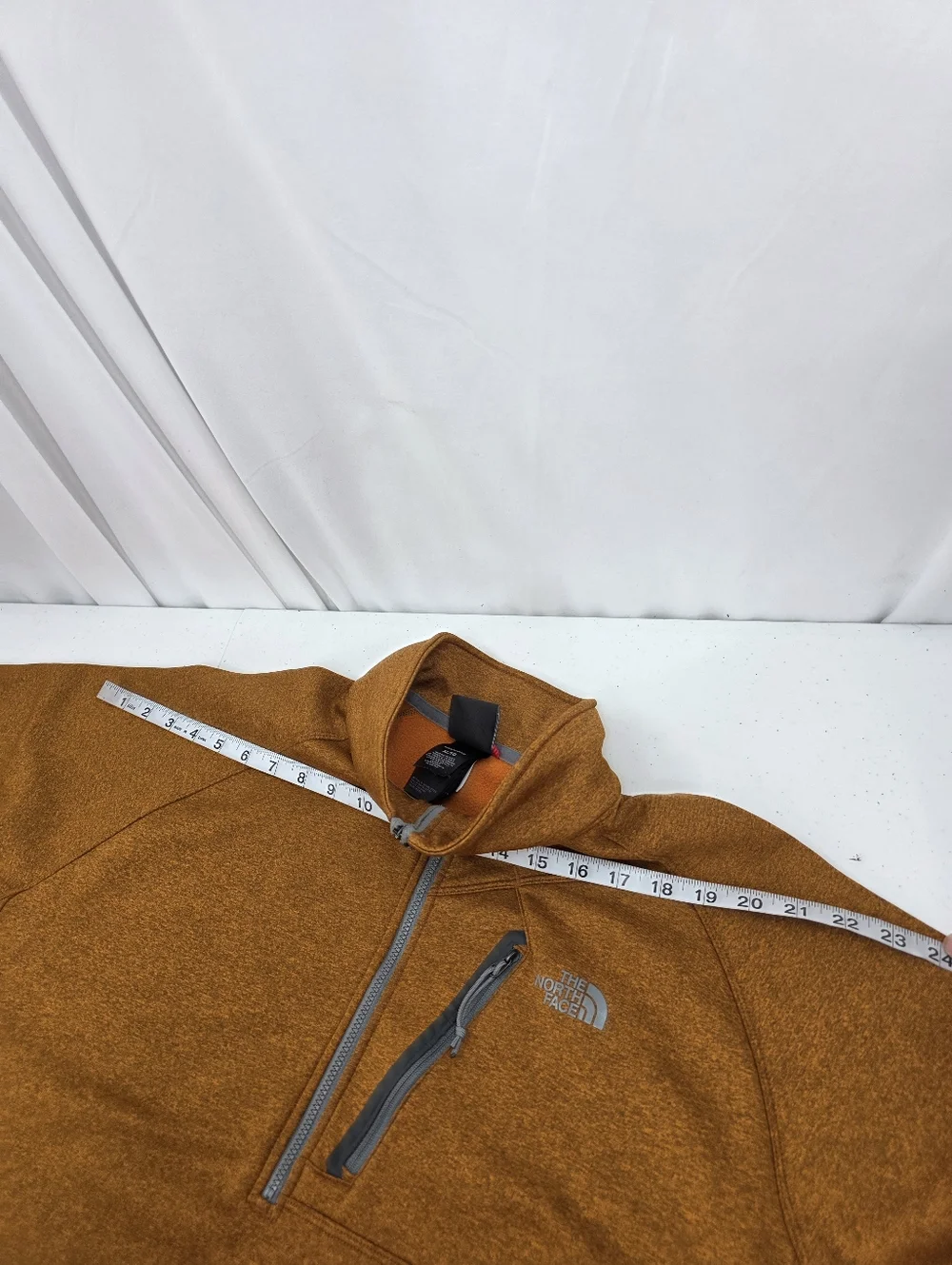 The North Face‎ Canyonlands 1/2 Zip Fleece Pullover Sweater XL Warm Orange A7L7.